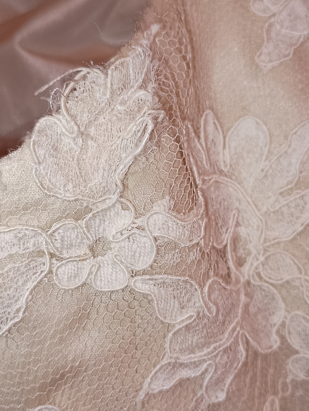 Amsale Ryan Teal Length Ivory Lace  Pleated Aline Formal Dress 12 - Picture 13 of 16